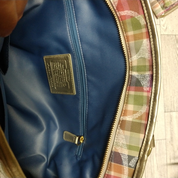 New Coach Poppy ‘Madras’ Plaid Signature C Canvas Tote & Billfold Set WoW!!!! - Picture 14 of 14